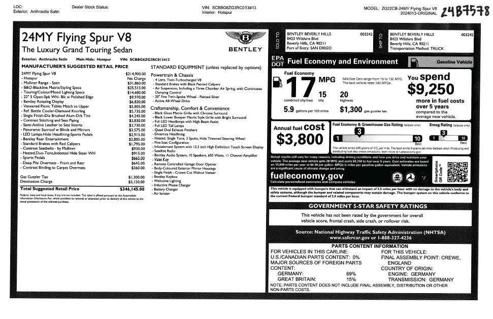 New 2024 Bentley Flying Spur V8 For Sale (4)